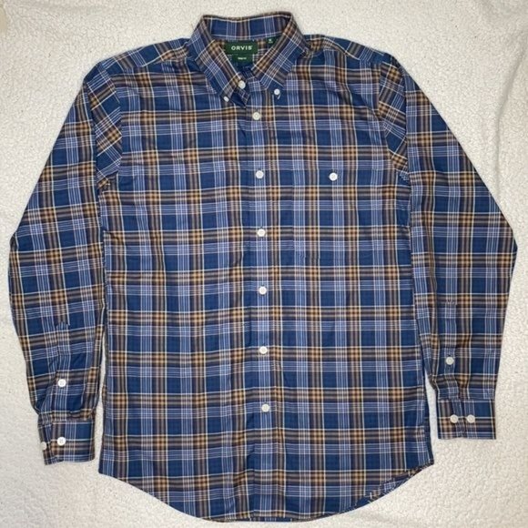 Orvis Other - Orvis Wrinkle Free Plaid Long Sleeve Button Down: Size Large Trim